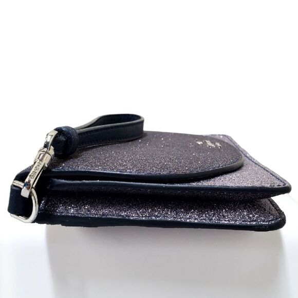 KATE SPADE Joeley Multifunctional Silver Glitter Wristlet Wallet - Picture 4 of 11